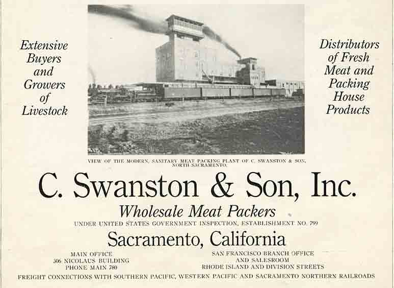 Charles Swanston meat packing plant Sacramento, CA